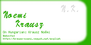 noemi krausz business card
